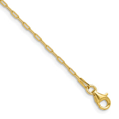 Sterling Silver Gold-tone 1.65mm Paperclip Link 16in With 2 Inch Extention Necklace