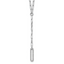 Sterling Silver Rhodium-Rhodium-Plated Paperclip Link CZ 16in w/1.75in ext. Necklac