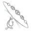 Puffed Mariner Anchor Link Bracelet in Sterling Silver, Adjustable - Sophia Jewelers