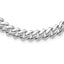 Sterling Silver Rhodium-Rhodium-Plated 9mm Monaco Link CZ Clasp 20in Necklace