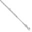 Sterling Silver Rhodium-Rhodium-Plated Polished 7in w/1in ext Fancy CZ Bracelet