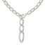 Sterling Silver Polished and Hollow Fancy Link Drop Necklace
