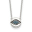 SS Multi Color CZ Evil Eye 16in With 2 Inch Extention Necklace