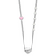 Sterling SilverRhodium-Rhodium-Plated Crystal and Enamel LOVE w/1in ext Child Necklace