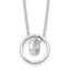 Sterling Silver E-Coating Double Circle 16in With 2 Inch Extention Necklace