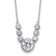 Cubic Zirconia Necklace in Sterling Silver with Extender, 16 Inch - Sophia Jewelers
