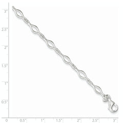 Sterling Silver 5mm Fancy Link Bracelet