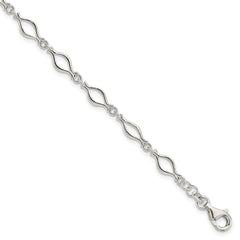 Sterling Silver 5mm Fancy Link Bracelet