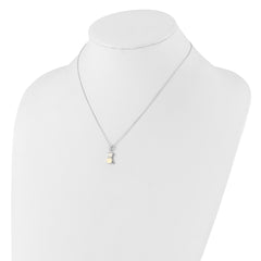 Sterling Silver RH-pl Cr.Opal Cat 16in Necklace w/1.75 ext/Earring Set