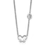 -Plated-Plated Cubic Zirconia & Butterfly Necklace in Sterling Silver, 16 Inch - Sophia Jewelers