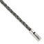 Sterling Silver Antiqued Polished 3.75mm Twisted Franco Chain 8 inch Bracelet