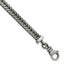 Sterling Silver Antiqued 5.5mm Franco Link Mens 8 inch Bracelet