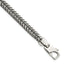Sterling Silver Antiqued Polished 6mm Wheat Chain 8 inch Bracelet