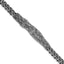 Sterling Silver Rhodium-plated Antiqued and Hammered 8 inch Mens Bracelet