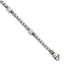 Men's Box Chain Bracelet in Sterling Silver, 3.3mm Brushed, 8.5 Inch - Sophia Jewelers