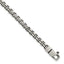 Sterling Silver Black Ruthenium-plated Brushed and Textured Fancy Box Chain Mens 8.5 inch Bracelet