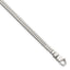 Sterling Silver Polished Fancy 3.5mm Square Snake Link 8 Inch Bracelet