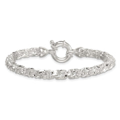 Sterling Silver Polished 5.65mm Fancy Link 7.5 Inch Bracelet