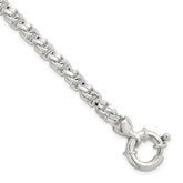 Sterling Silver Polished 5.65mm Fancy Link 7.5 Inch Bracelet