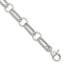 Paperclip and Round Link Bracelet in Sterling Silver, 11.5mm, 7.5 Inch - Sophia Jewelers