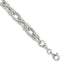 Greek Key Links Link Bracelet in Sterling Silver, 11mm, 7.5 Inch - Sophia Jewelers