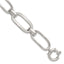 Long Oval and Round Link Bracelet in Sterling Silver, 16.5mm, 7.5 Inch - Sophia Jewelers