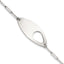 Sterling Silver Fancy Geometric Center with Paperclip Link 7 inch with 0.5 inch Extension Bracelet
