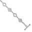 Diamond-Shape Toggle Link Bracelet in Sterling Silver, 7.5 Inch - Sophia Jewelers