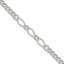 Mixed Curb Link Bracelet in Sterling Silver, 6.1mm, 6.8 Inch - Sophia Jewelers