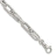 Oval Double Link Bracelet in Sterling Silver, 8.4mm, 7.5 Inch - Sophia Jewelers
