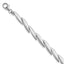 Fancy Bracelet in Sterling Silver, 7mm Brushed with Extender, 7 Inch - Sophia Jewelers