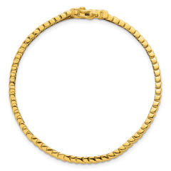 Sterling Silver Gold-Tone Polished Fancy 5.8mm S-Link 7 Inch Bracelet