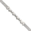Beaded Four-Hearts Bracelet in Sterling Silver, 54.2mm, 7.2 Inch - Sophia Jewelers