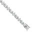 Princess and Emerald-Cut Cubic Zirconia Bracelet in Sterling Silver, 7.2 Inch - Sophia Jewelers
