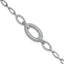 Oval Cubic Zirconia Link Bracelet in Sterling Silver, 48mm, 7 Inch - Sophia Jewelers