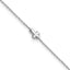 Sterling Silver Rhodium-plated Cross 9 inch Plus 1 inch Extender - Total 10 inch Anklet