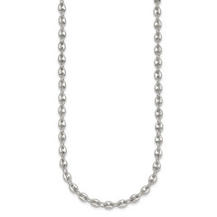 Sterling Silver Polished 4.8mm Puffed Mariner/Anchor Link 18 Inch Necklace