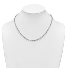 Sterling Silver Polished 4.8mm Puffed Mariner/Anchor Link 18 Inch Necklace