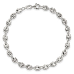 Sterling Silver Polished 4.8mm Puffed Mariner/Anchor Link 7.5 Inch Bracelet