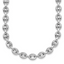Sterling Silver Rhodium-plated Polished 7mm Puffed Mariner Link 18 inch Necklace