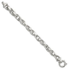Sterling Silver Polished Double Twisted Link 7.75 inch Bracelet