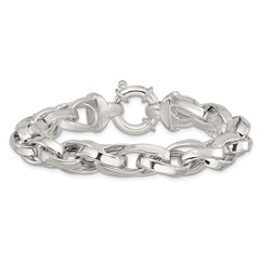 Sterling Silver Polished Double Twisted Link 7.75 inch Bracelet