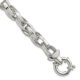Sterling Silver Polished Double Twisted Link 7.75 inch Bracelet