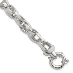 Sterling Silver Polished Double Twisted Link 7.75 inch Bracelet