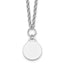 Sterling Silver Rhodium-plated Polished 16 inch with 2 inch extender Round Disc Necklace