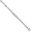 Sterling Silver Polished and Beaded Fancy Double-Strand Link 7.25 inch Bracelet