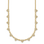 Sterling Silver Gold-tone Polished Pave CZ Hearts 16 Inch with 2 Inch Extension Necklace