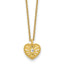 Beaded Cubic Zirconia Heart Necklace in Gold-Plated Sterling Silver, 16 Inch - Sophia Jewelers
