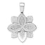Flower Pendant in Sterling Silver, 32mm Brushed & Textured - Sophia Jewelers