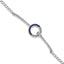 Blue Cubic Zirconia Open Circle Bracelet in Sterling Silver, 58.12mm, 7.2 Inch - Sophia Jewelers